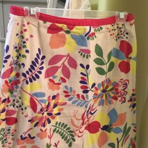 Boden flowered multi color pencil skirt
